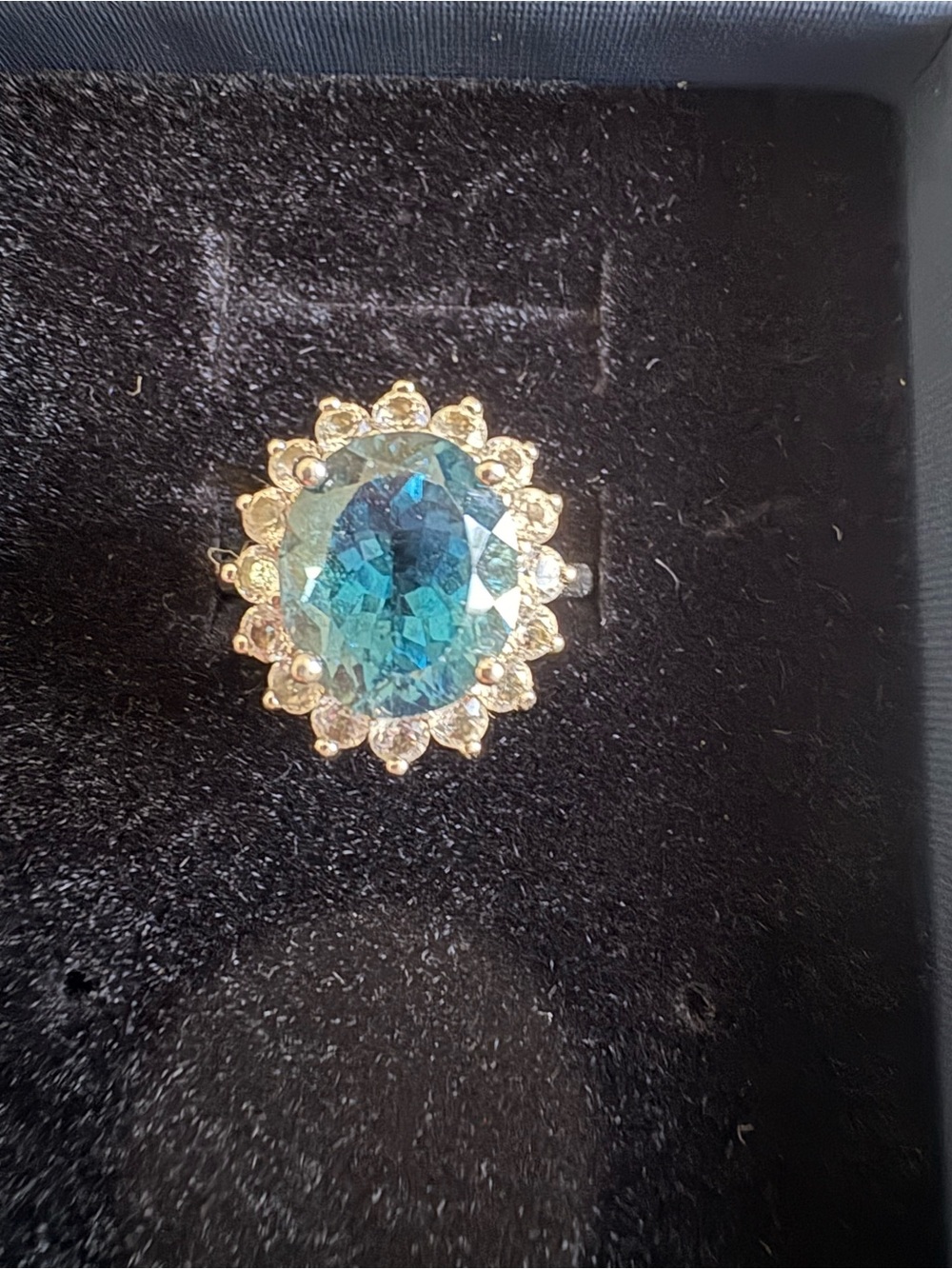 Sterling Silver ring w/London Blue Topaz